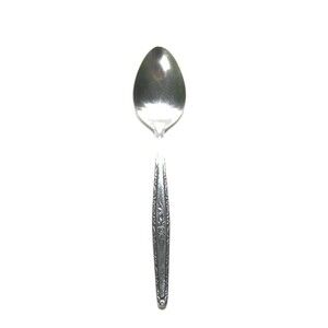 Interpur INR3 Single Rose Vine Pattern Teaspoon Stainless Steel Made In Korea